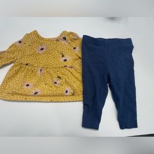 Carter’s Baby Girl 2 piece Set Used